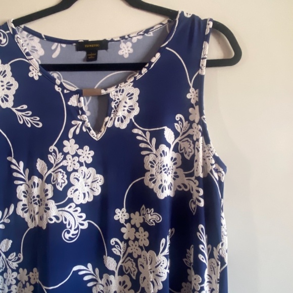 Espresso Blue and White Dress - Picture 4 of 6